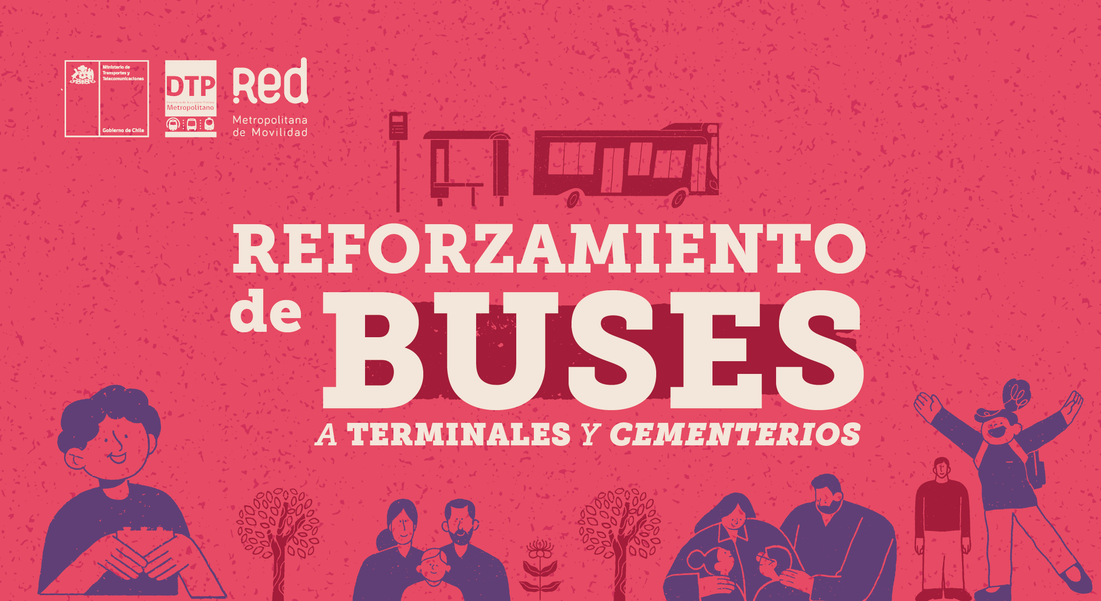 Plan Especial de buses por fin de semana largo: aumento de oferta hacia terminales y cementerios