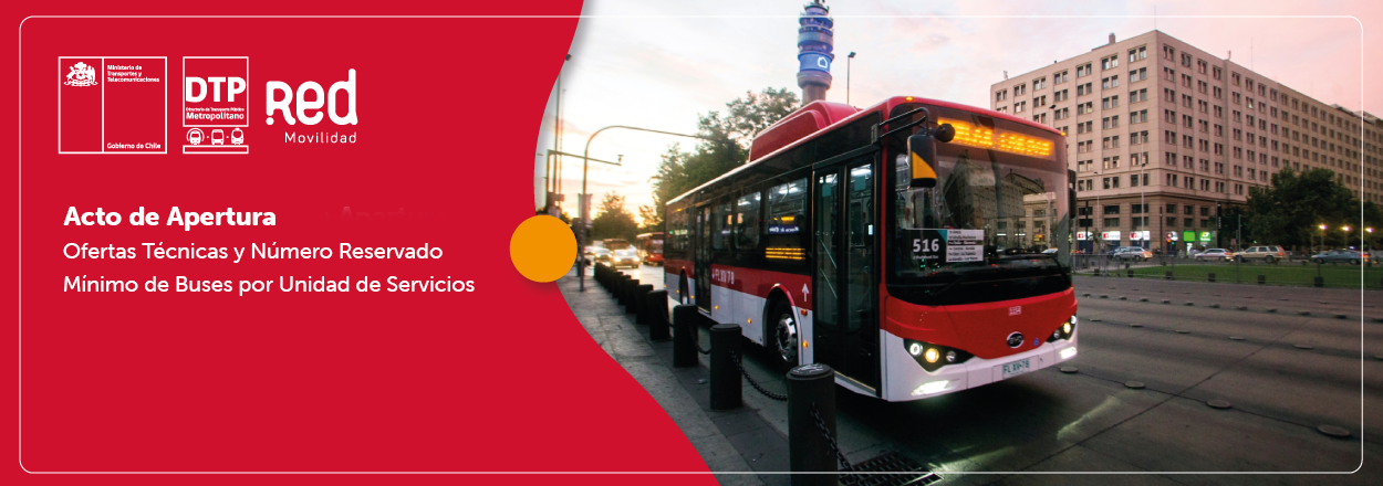 Inscripciones Acto de Apertura de las Ofertas Técnicas y Número Reservado Mínimo de Buses por Unidad de Servicios