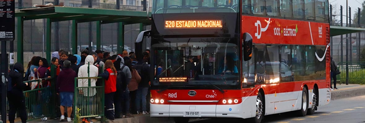Exitoso debut de buses eléctricos de 2 pisos de Red Movilidad
