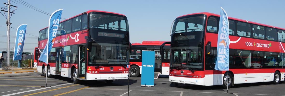 Ministro de Transportes y Telecomunicaciones anuncia nuevo recorrido 542 con buses eléctricos de dos pisos