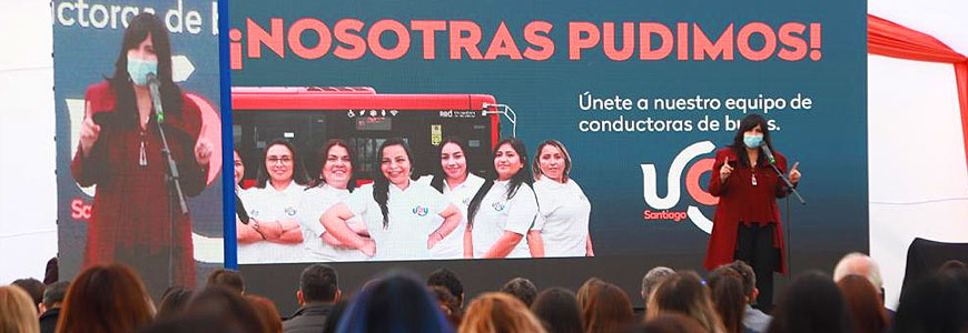 DTPM participó en lanzamiento de campaña para potenciar participación de mujeres en conducción de buses