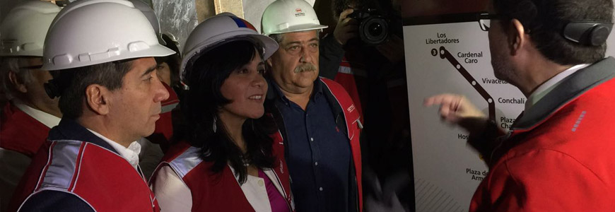 Ministra de Transportes y Telecomunicaciones visitó futura Línea 3 de Metro de Santiago que tiene un 68% de avance