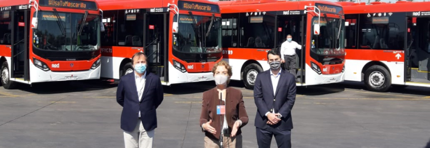 MTT anuncia 127 nuevos buses ecológicos con estándar Red para 20 comunas del gran Santiago